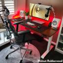 Desky Dual Rubberwood Sit Stand Desk White Brushed / 2000x750mm / Matte Black
