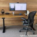 Desky Dual Rubberwood Sit Stand Desk White Brushed / 2000x750mm / White
