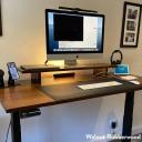 Desky Dual Rubberwood Sit Stand Desk White Brushed / 2000x750mm / White