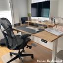 Desky Dual Rubberwood Sit Stand Desk White Brushed / 2000x750mm / White