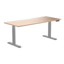 Desky Dual Scalloped Melamine Sit Stand Desk
