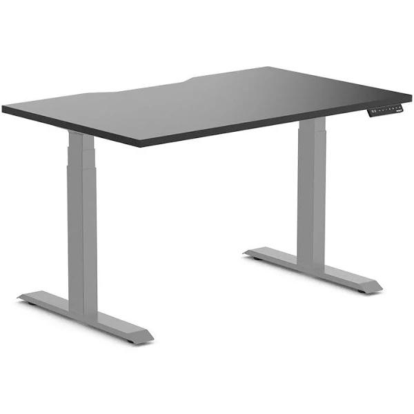 Desky Dual Scalloped Melamine Sit Stand Desk