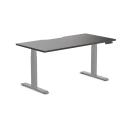 Desky Dual Scalloped Melamine Sit Stand Desk