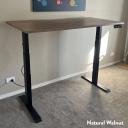 Desky Dual Scalloped Melamine Sit Stand Desk