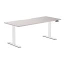 Desky Dual Scalloped Melamine Sit Stand Desk White Alaskan / Large 1800x750mm / White