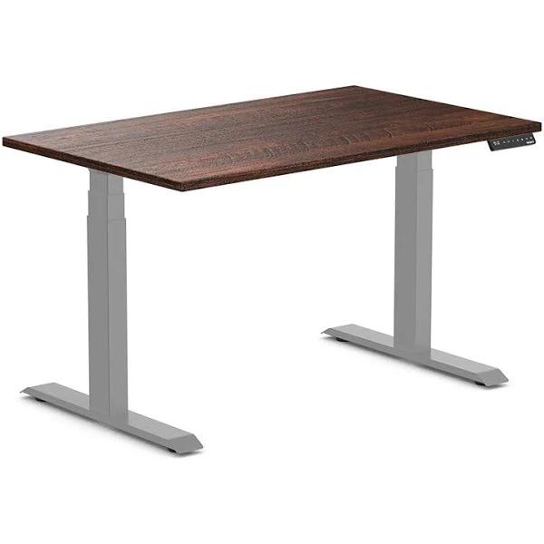Desky Dual Softwood Sit Stand Desk American Rustic Pine / 1200x750mm / Grey