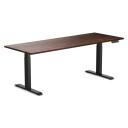 Desky Dual Softwood Sit Stand Desk American Rustic Pine / 2000x750mm / Matte Black