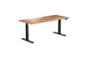 Desky Dual Softwood Sit Stand Desk Reclaimed Pine / 1800x750mm / White