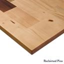 Desky Dual Softwood Sit Stand Desk Reclaimed Pine / 1800x750mm / White