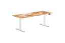 Desky Dual Softwood Sit Stand Desk Reclaimed Pine / 2000x750mm / White