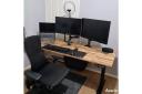 Desky Dual Softwood Sit Stand Desk Reclaimed Pine / 2000x750mm / White