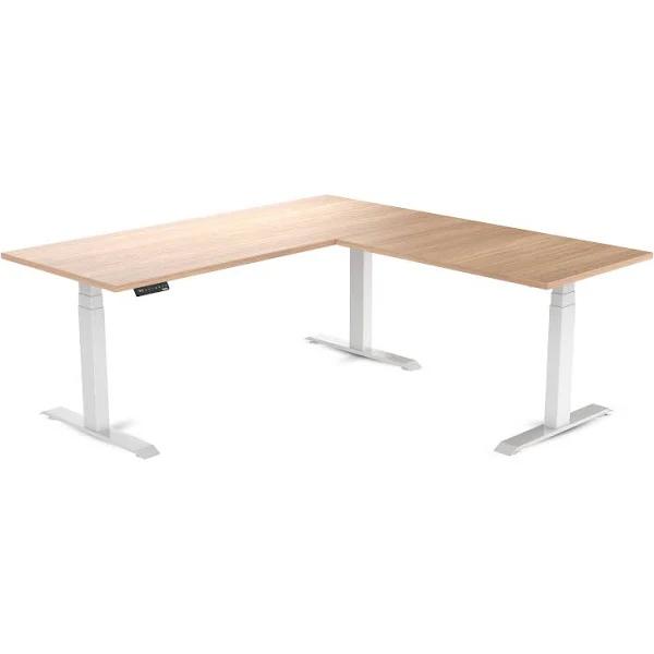 Desky Eco L-Shape Melamine Sit Stand Desk