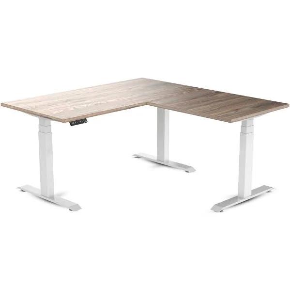 Desky Eco L-Shape Melamine Sit Stand Desk
