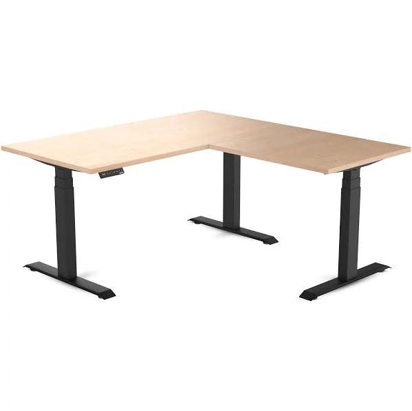 Desky Eco L-Shape Melamine Sit Stand Desk