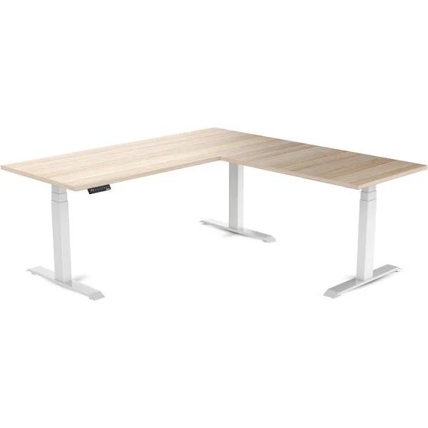Desky Eco L-Shape Melamine Sit Stand Desk