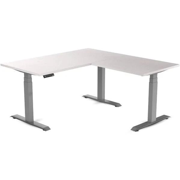 Desky Eco L-Shape Melamine Sit Stand Desk