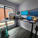 Desky Eco L-Shape Melamine Sit Stand Desk