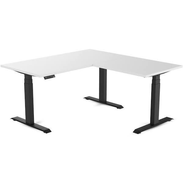 Desky Eco L-Shape Melamine Sit Stand Desk