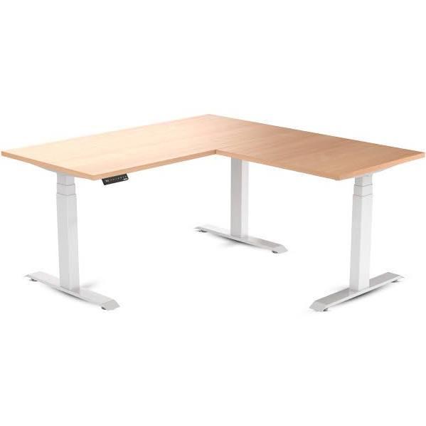 Desky Eco L-Shape Melamine Sit Stand Desk