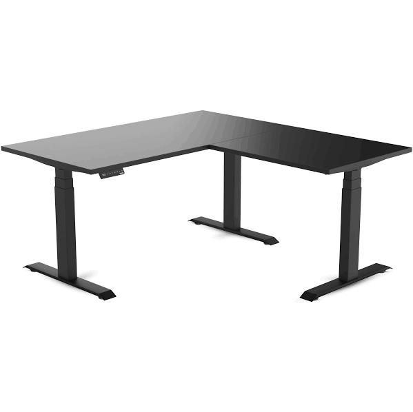 Desky Eco L-Shape Melamine Sit Stand Desk