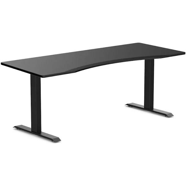 Desky Zero Ergo Edge Office Desk Black / 1800x750mm / Matte Black
