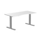 Desky Zero Ergo Edge Office Desk White / 1200x750mm / Matte Black