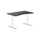 Desky Zero Ergo Edge Office Desk White / 1200x750mm / Matte Black