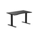 Desky Zero Ergo Edge Office Desk White / 1200x750mm / Matte Black
