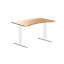 Desky Zero Ergo Edge Office Desk White / 1200x750mm / Matte Black