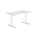 Desky Zero Ergo Edge Office Desk White / 1200x750mm / Matte Black