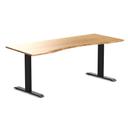Desky Zero Ergo Edge Office Desk White / 1200x750mm / Matte Black