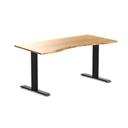 Desky Zero Ergo Edge Office Desk White / 1200x750mm / Matte Black