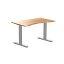 Desky Zero Ergo Edge Office Desk White / 1200x750mm / Matte Black