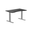 Desky Zero Ergo Edge Office Desk White / 1200x750mm / Matte Black