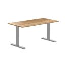 Desky Zero Hardwood Office Desk Pheasantwood / 1500x750mm / Grey