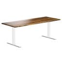 Desky Zero Hardwood Office Desk Pheasantwood / 2000x750mm / White