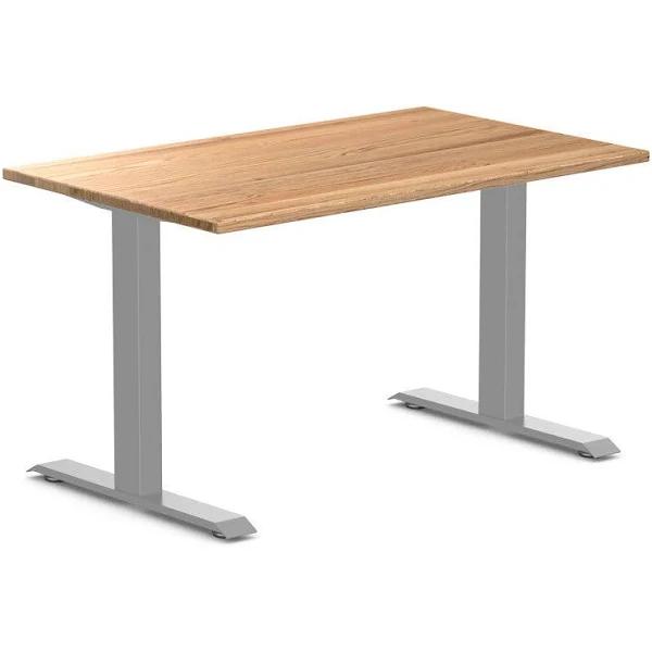 Desky Zero Hardwood Office Desk Red Oak / 1200x750mm / Grey