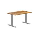 Desky Zero Hardwood Office Desk Teak / 1200x750mm / Grey