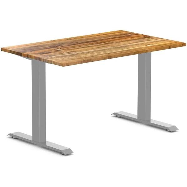 Desky Zero Hardwood Office Desk Teak / 1200x750mm / Grey