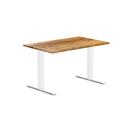 Desky Zero Hardwood Office Desk Teak / 1200x750mm / White