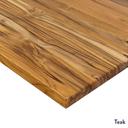 Desky Zero Hardwood Office Desk Teak / 1200x750mm / White