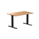 Desky Zero Hardwood Office Desk Teak / 1200x750mm / White