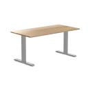Desky Zero Hardwood Office Desk White Ash / 1500x750mm / Grey