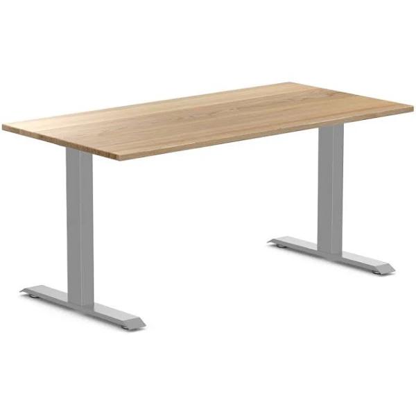 Desky Zero Hardwood Office Desk White Ash / 1500x750mm / Grey