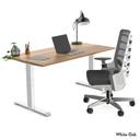 Desky Zero Hardwood Office Desk White Ash / 1500x750mm / White
