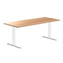 Desky Zero Hardwood Office Desk White Ash / 1500x750mm / White
