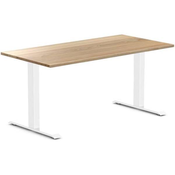 Desky Zero Hardwood Office Desk White Ash / 1500x750mm / White