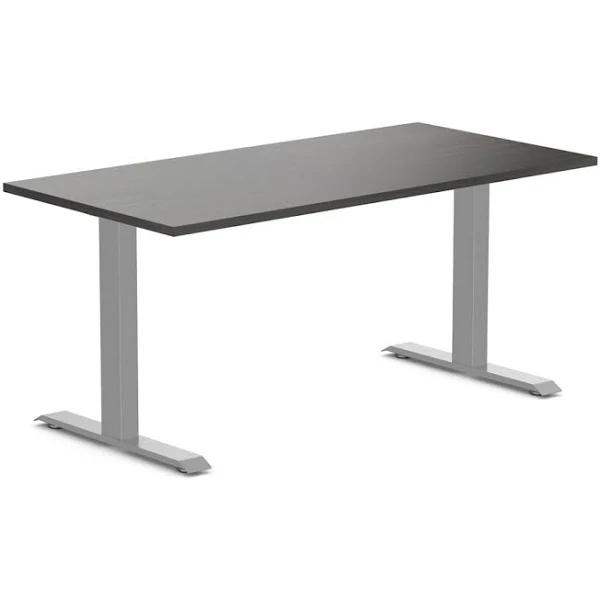 Desky Zero Melamine Home Office Desk Burnished Wood / Medium 1500x750mm / Grey