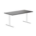 Desky Zero Melamine Home Office Desk Burnished Wood / Medium 1500x750mm / White