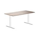 Desky Zero Melamine Home Office Desk Natural Walnut / Medium 1500x750mm / White